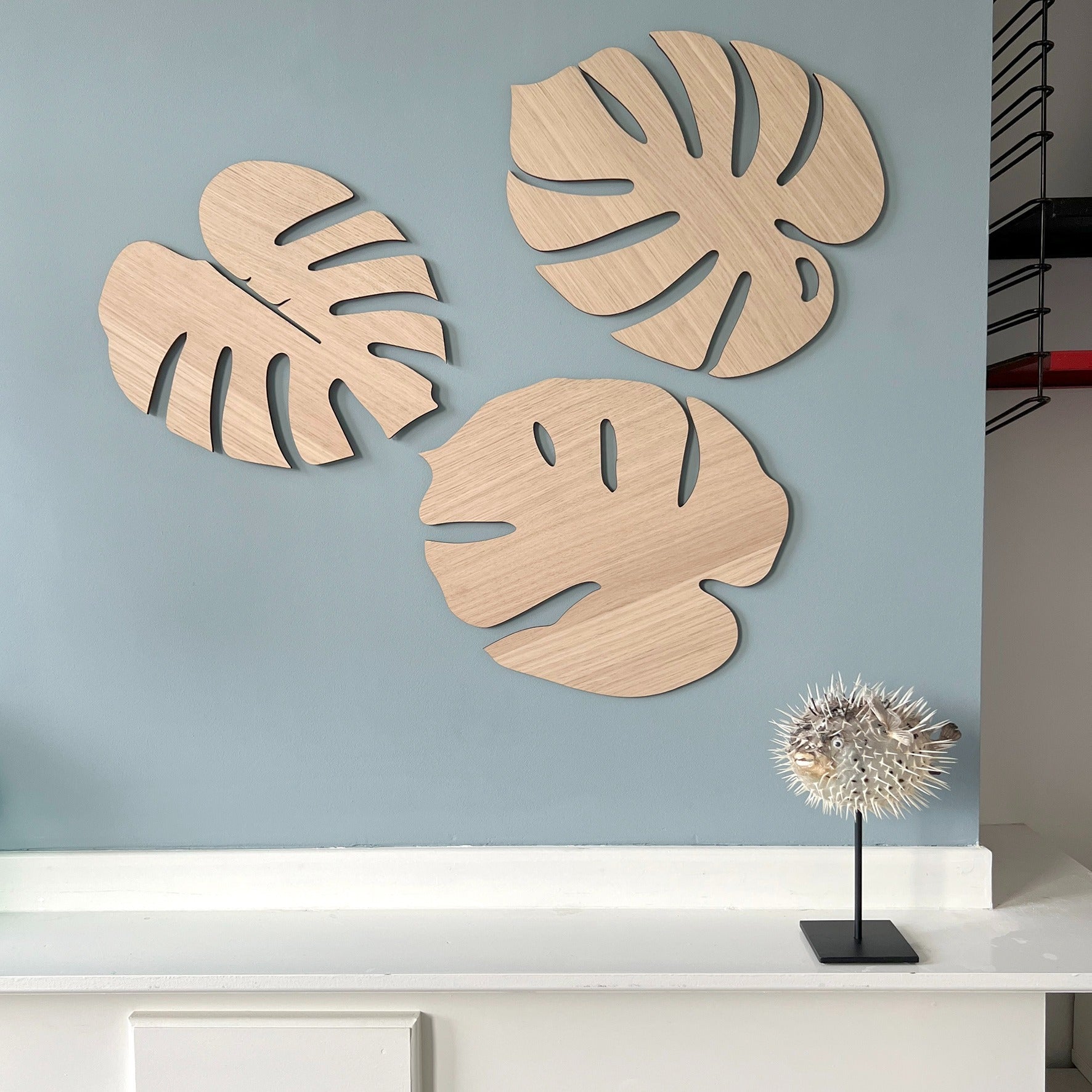 Monstera Wall Flower, oak