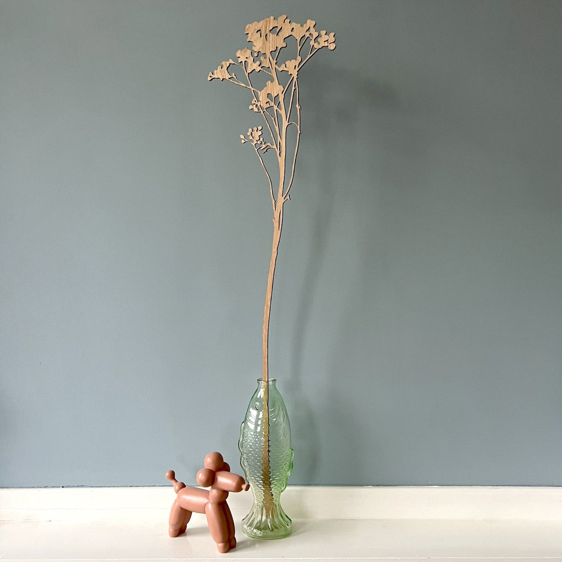 Berry branch sculpture wood I Bessentak hout