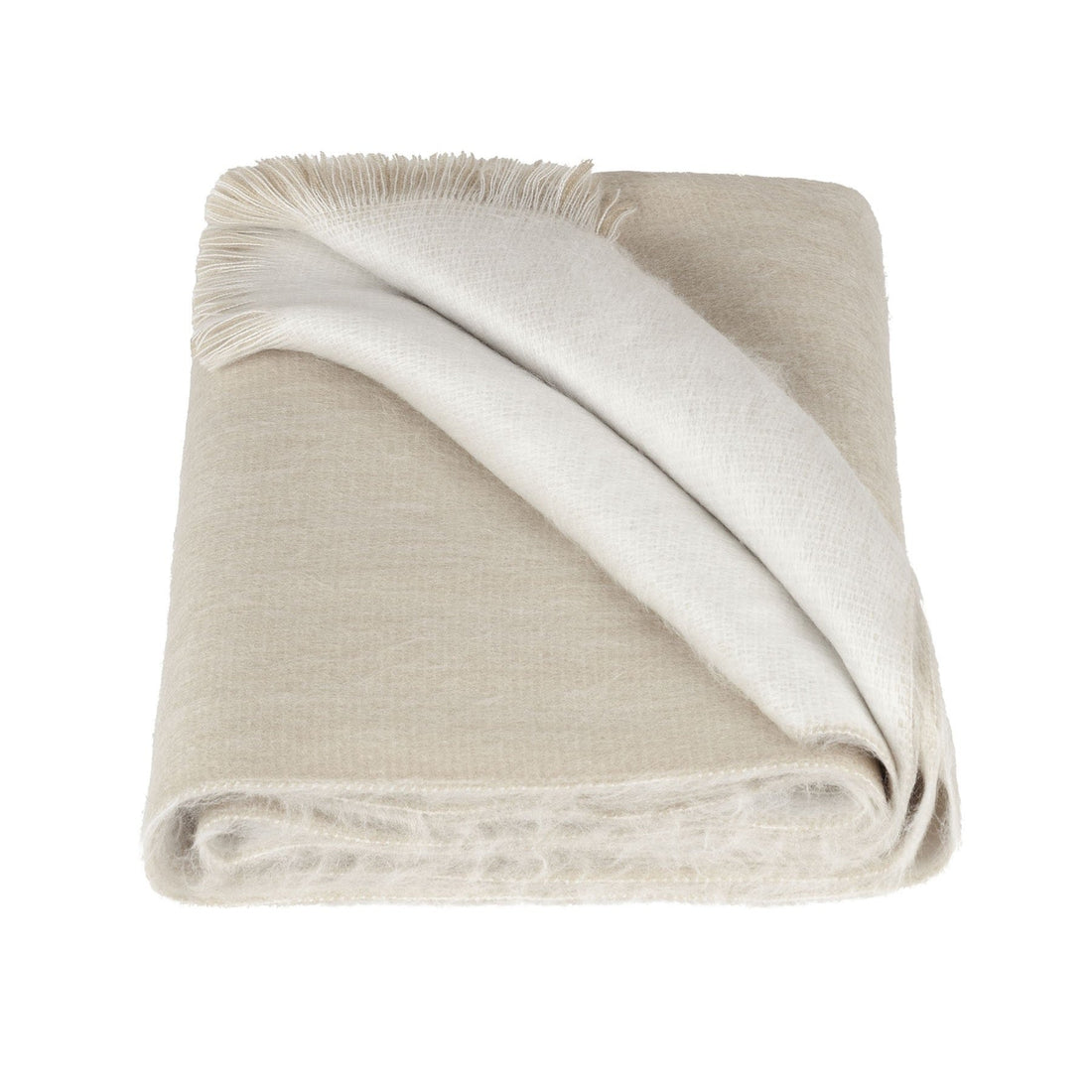 Slim Double Scarf Beige/ White