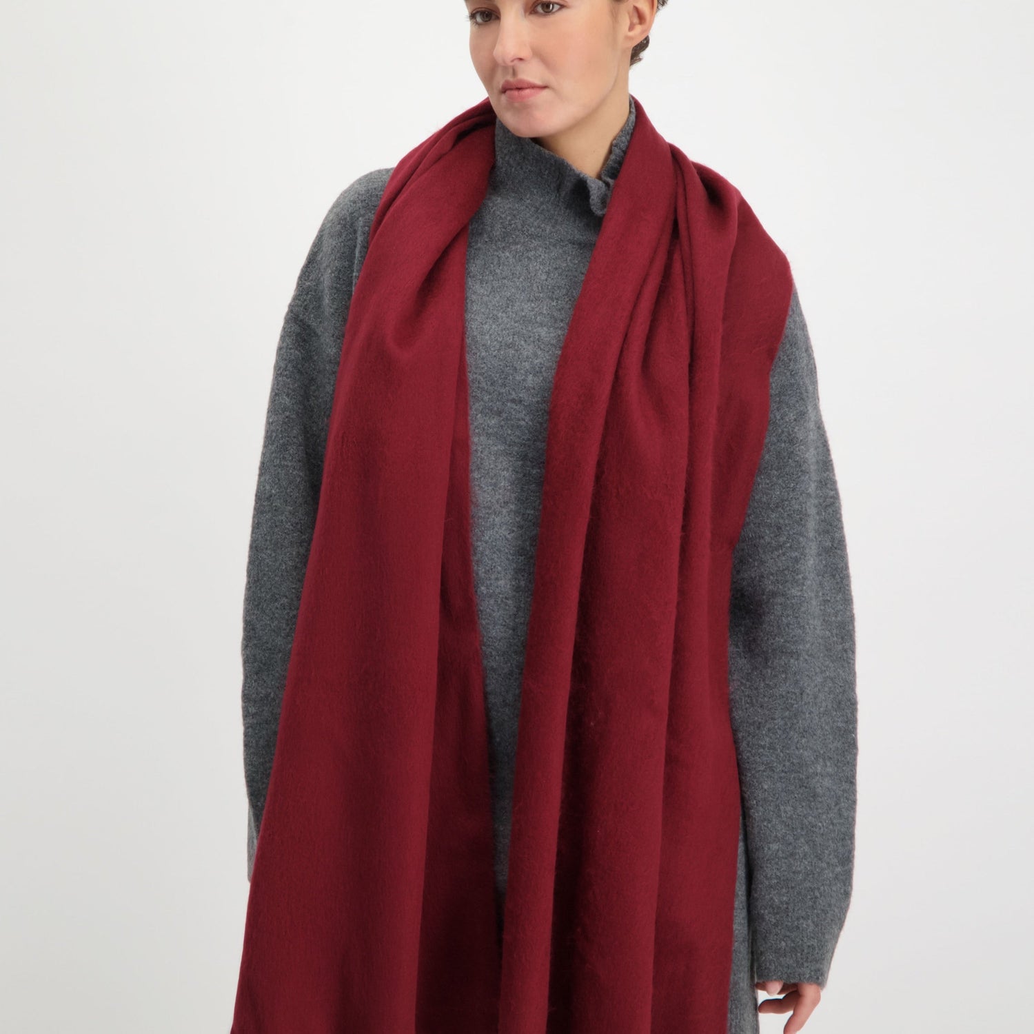 Scarf Bordeaux Red