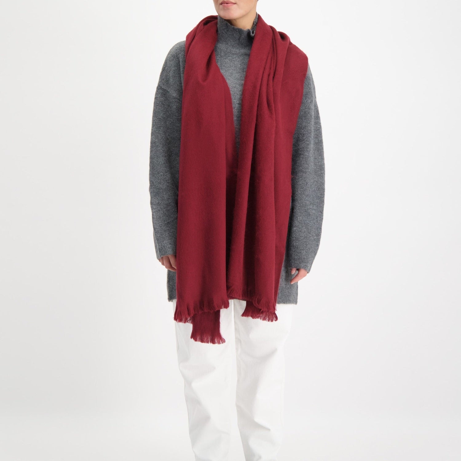 Scarf Bordeaux Red