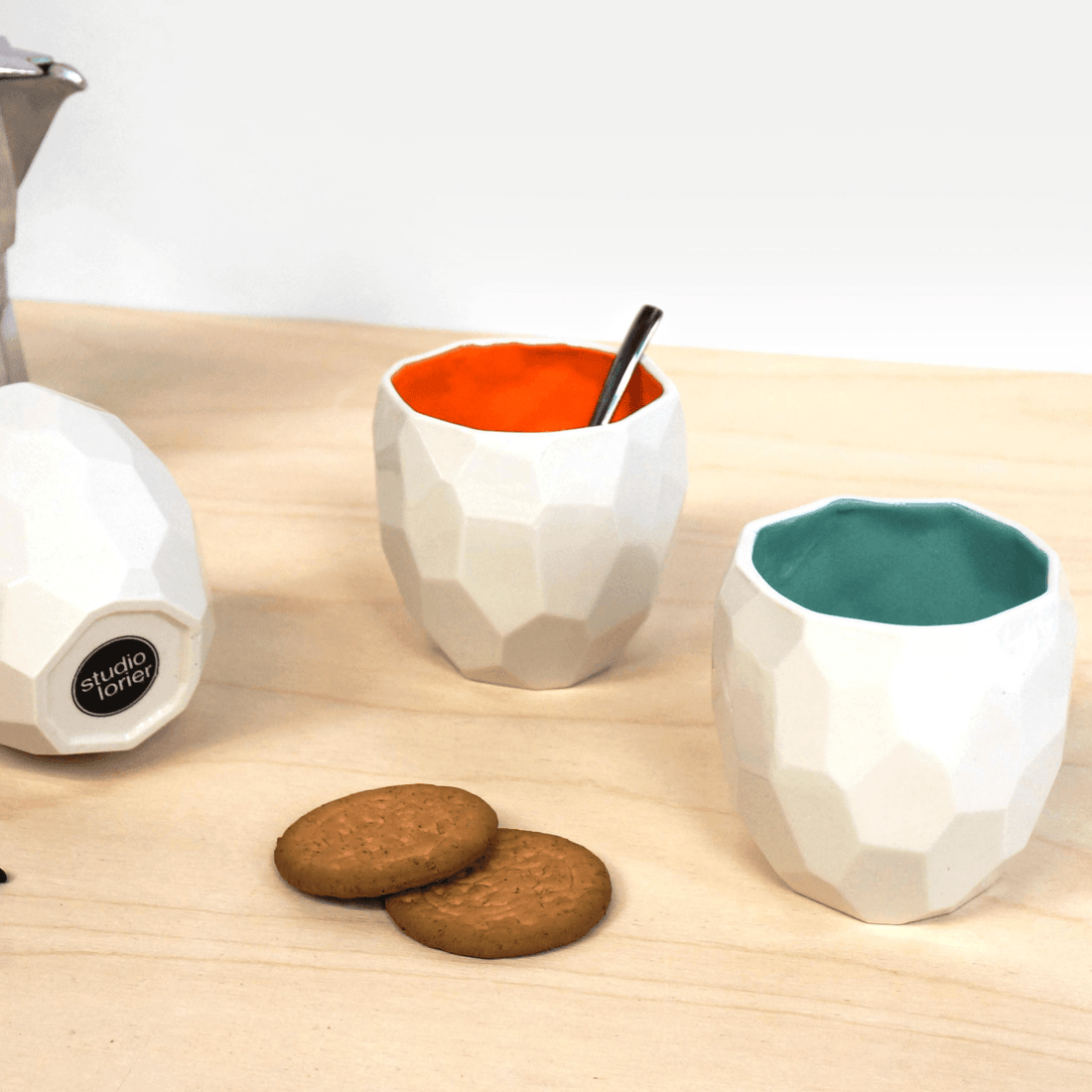 3x Poligon Koffie Beker