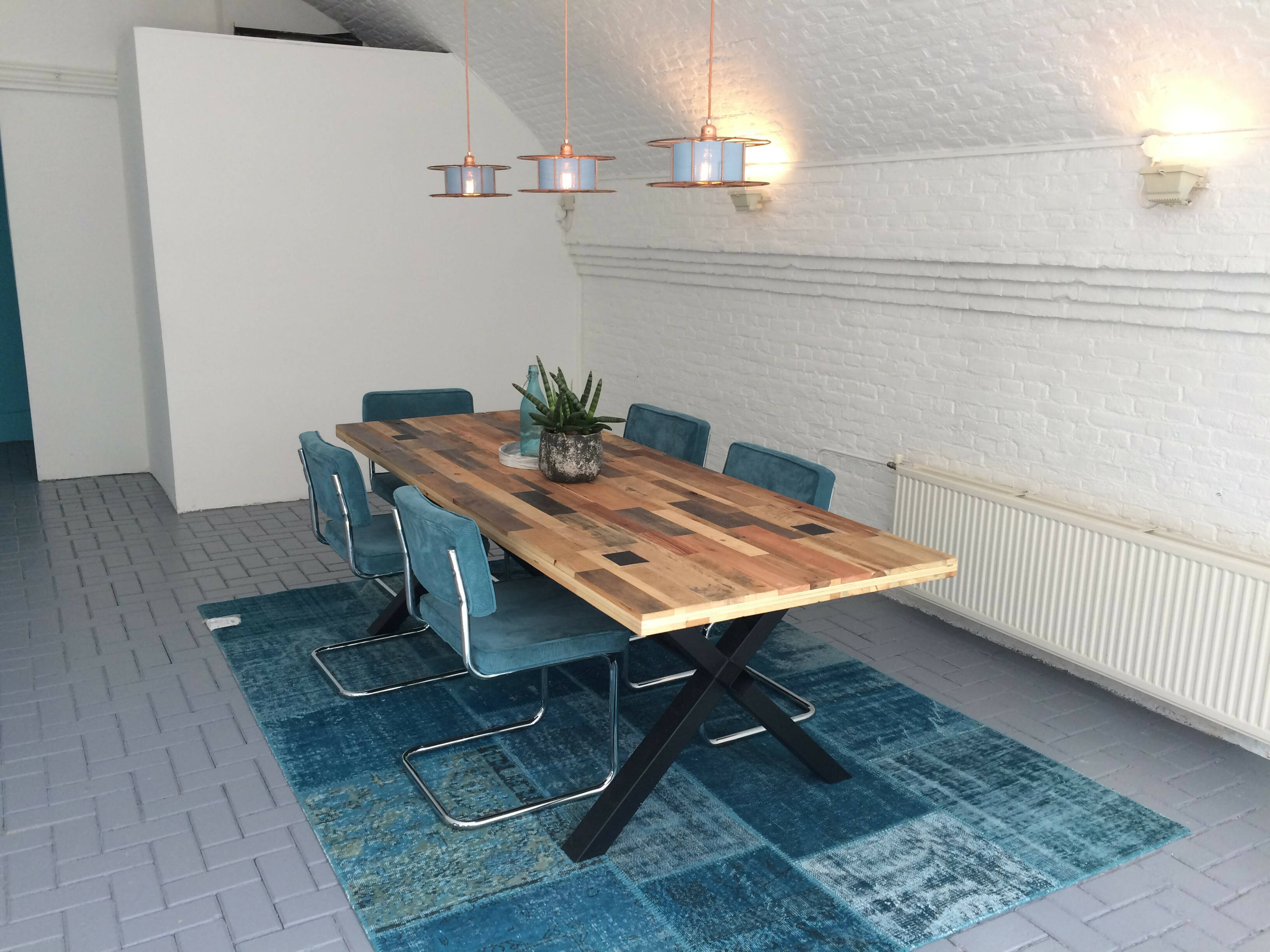 Upcycle eettafel pallet hout