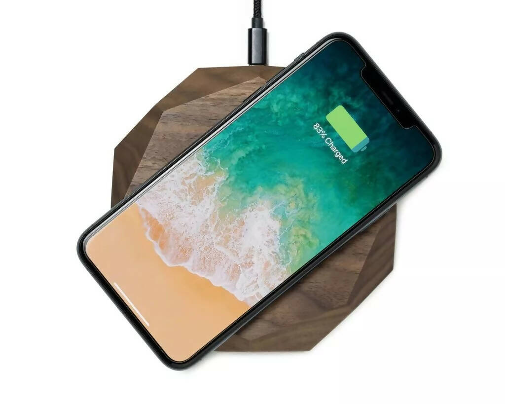 Geometric Charging Pad – Walnut