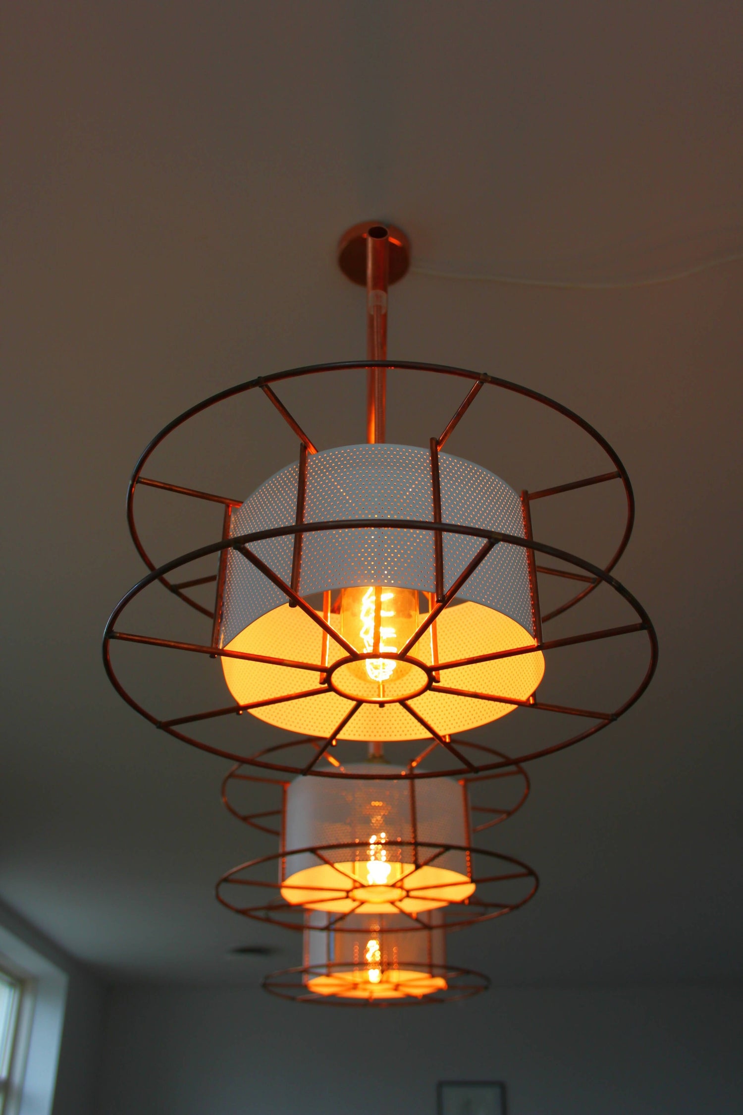 Hanglamp SPOOL Classic koper - Wit