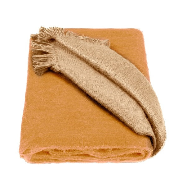 Dubbele Sjaal/Omslagdoek Oker/Naturel
