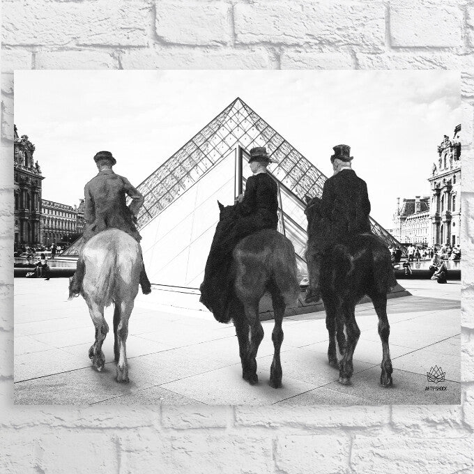 Arty-Shock Trois Chevaux Mini - 40 x 30 cm