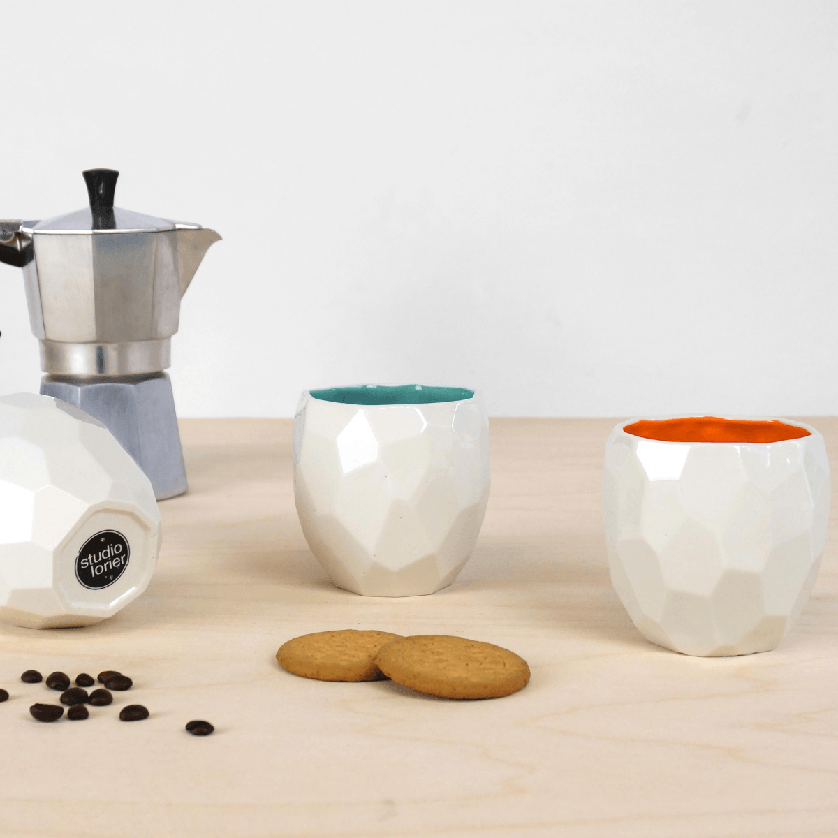 3x Poligon Koffie Beker