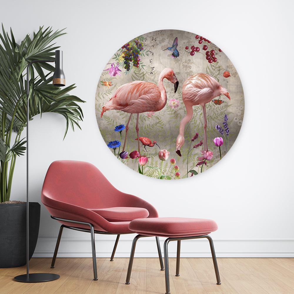 Behangcirkel Audubon ⌀ 100 cm Grey