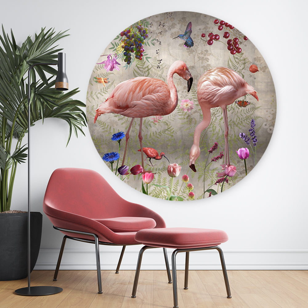 Behangcirkel Audubon ⌀ 130 cm Grey