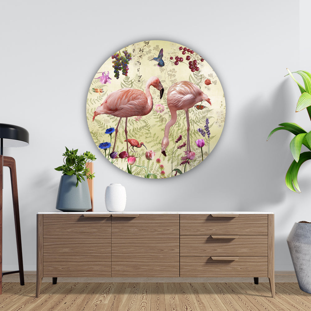 Behangcirkel Audubon ⌀ 100 cm yellow