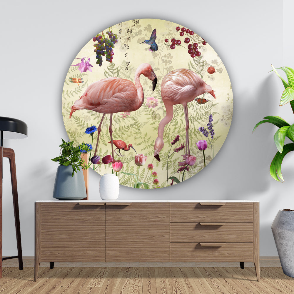 Behangcirkel Audubon ⌀ 130 cm yellow