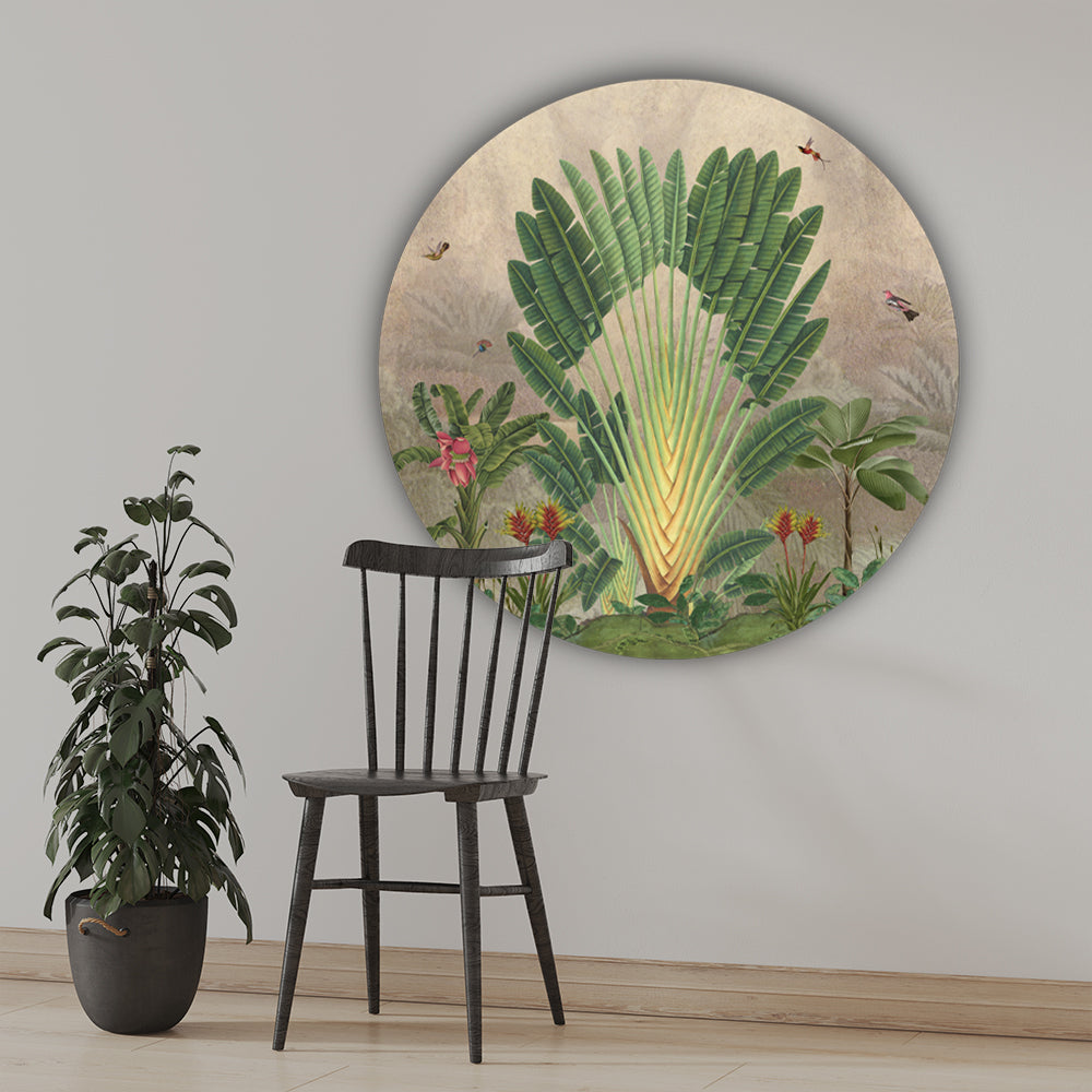 Behangcirkel ⌀ 100 cm Banana Tree