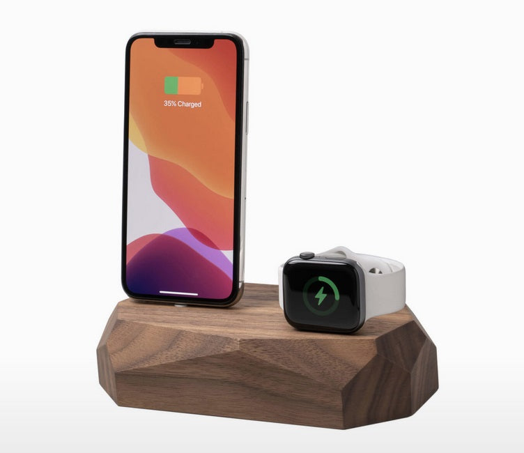 Smalle Draadloze Oplader – Walnoot