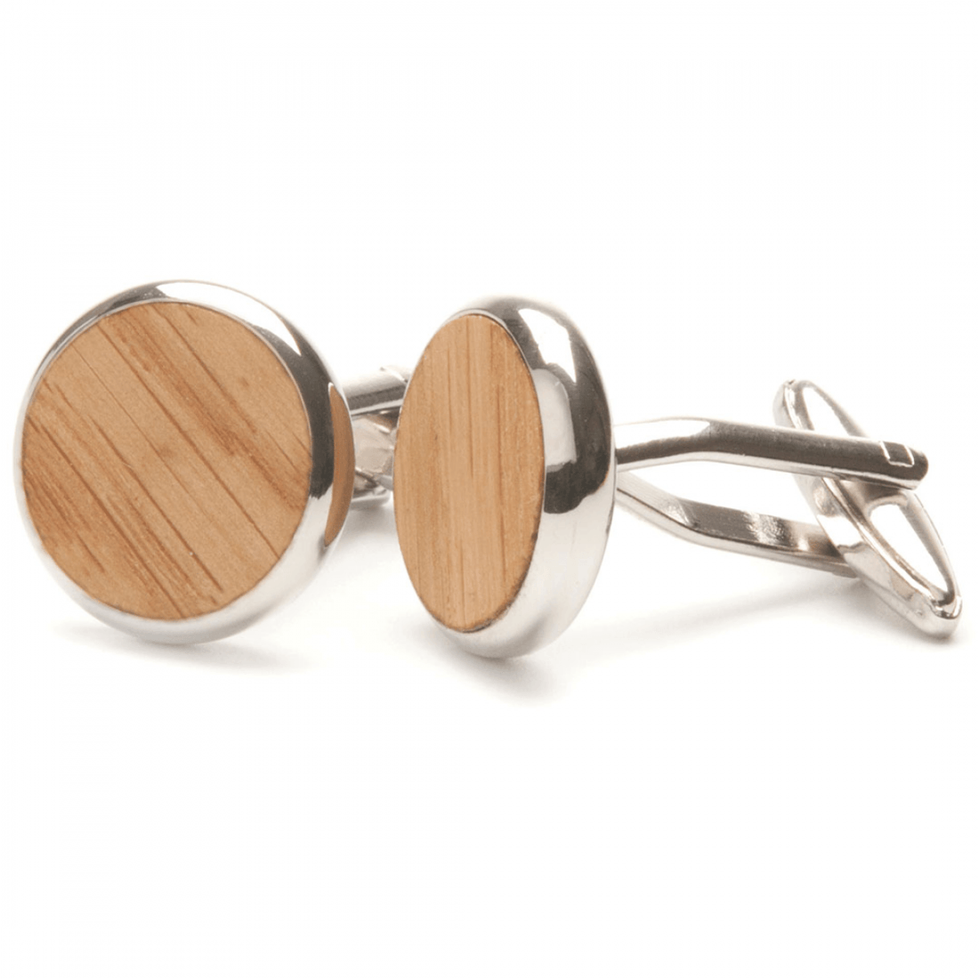 Rond Eiken - Houten Manchetknopen