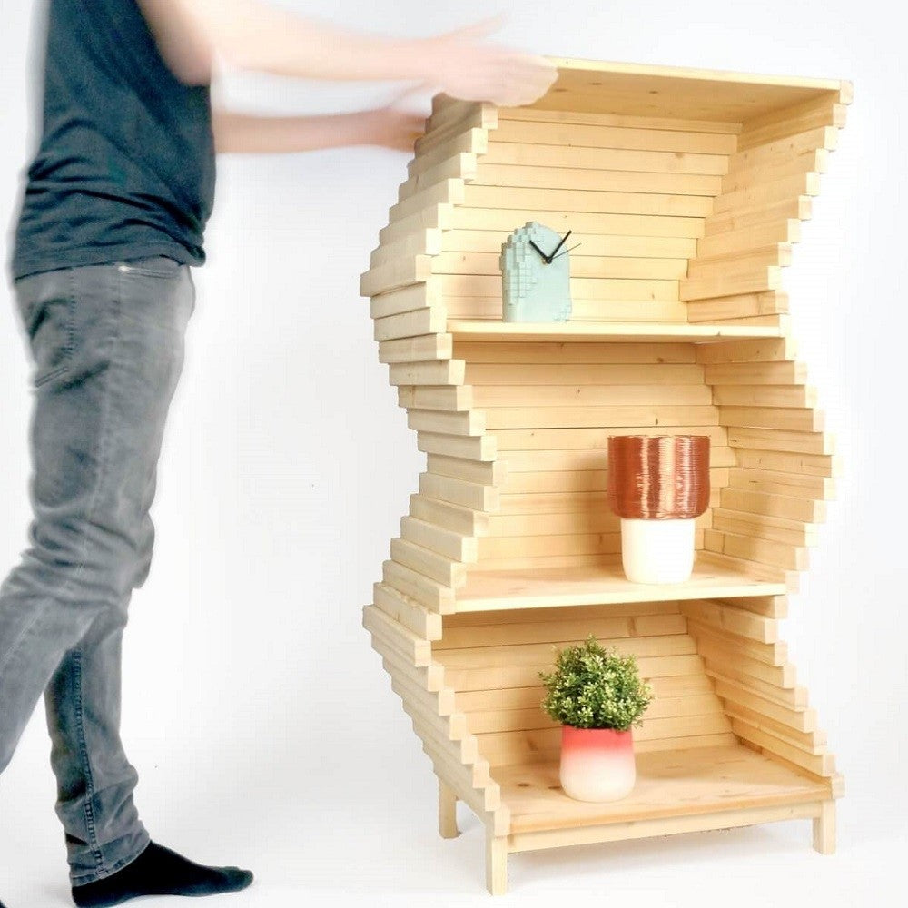 Golfende aanpasbare kast