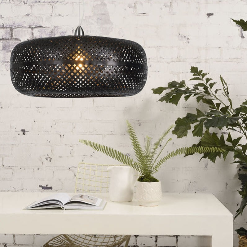 Palawan - Dubbele Hanglamp –  Bamboe – Zwart