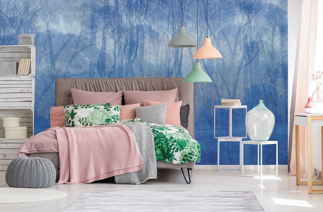 Behang Blue Forrest I Provinyl