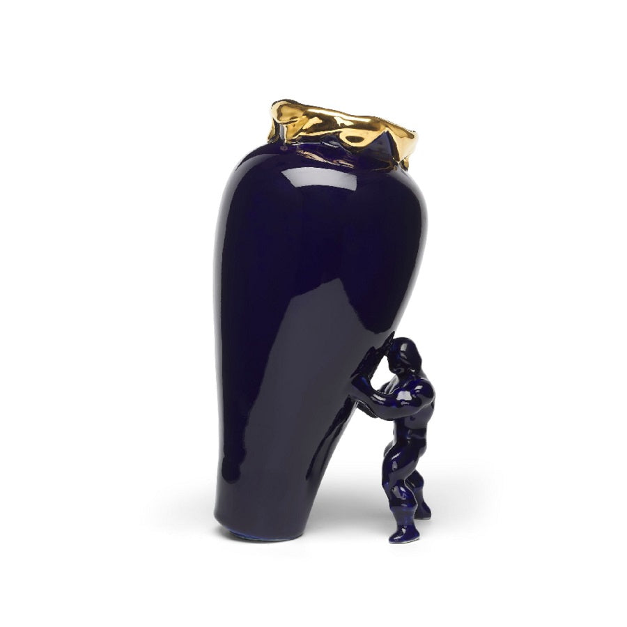 My Superhero Vaas - Blauw Goud - Large