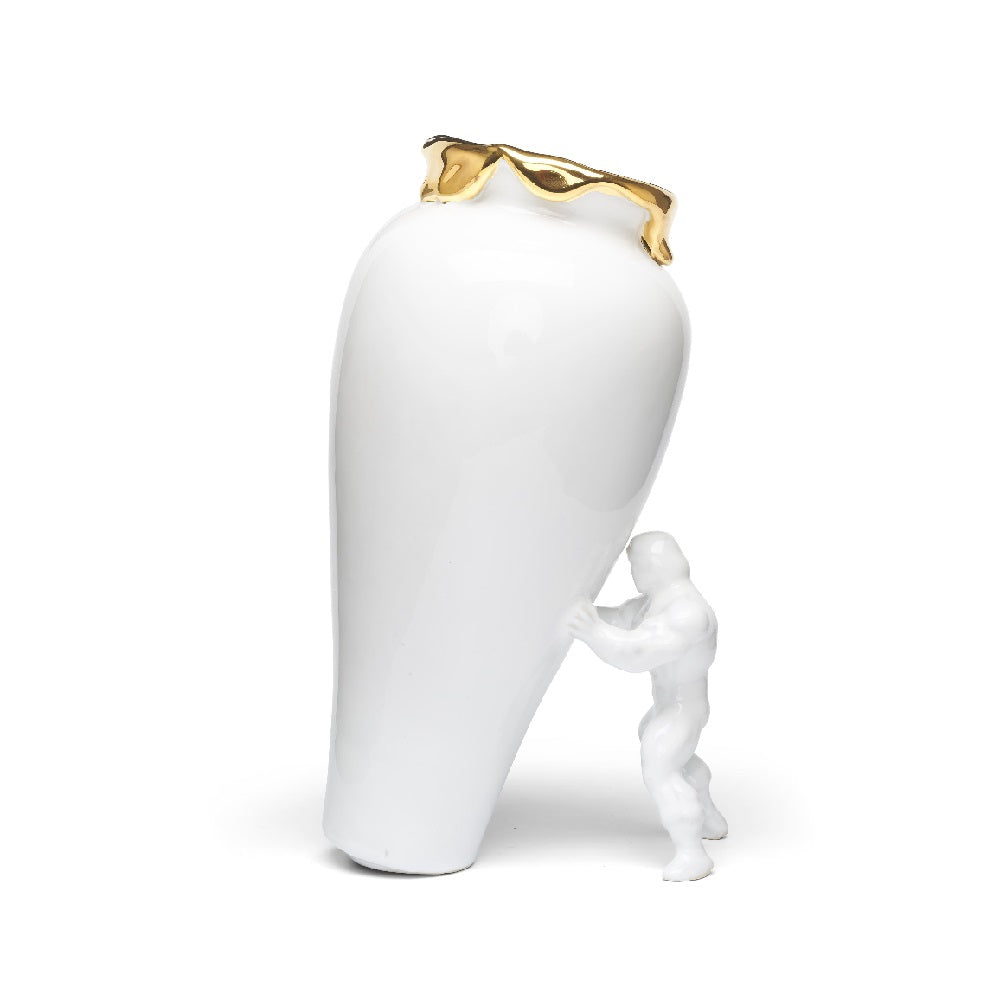 My Superhero Vaas - Wit Goud - Large