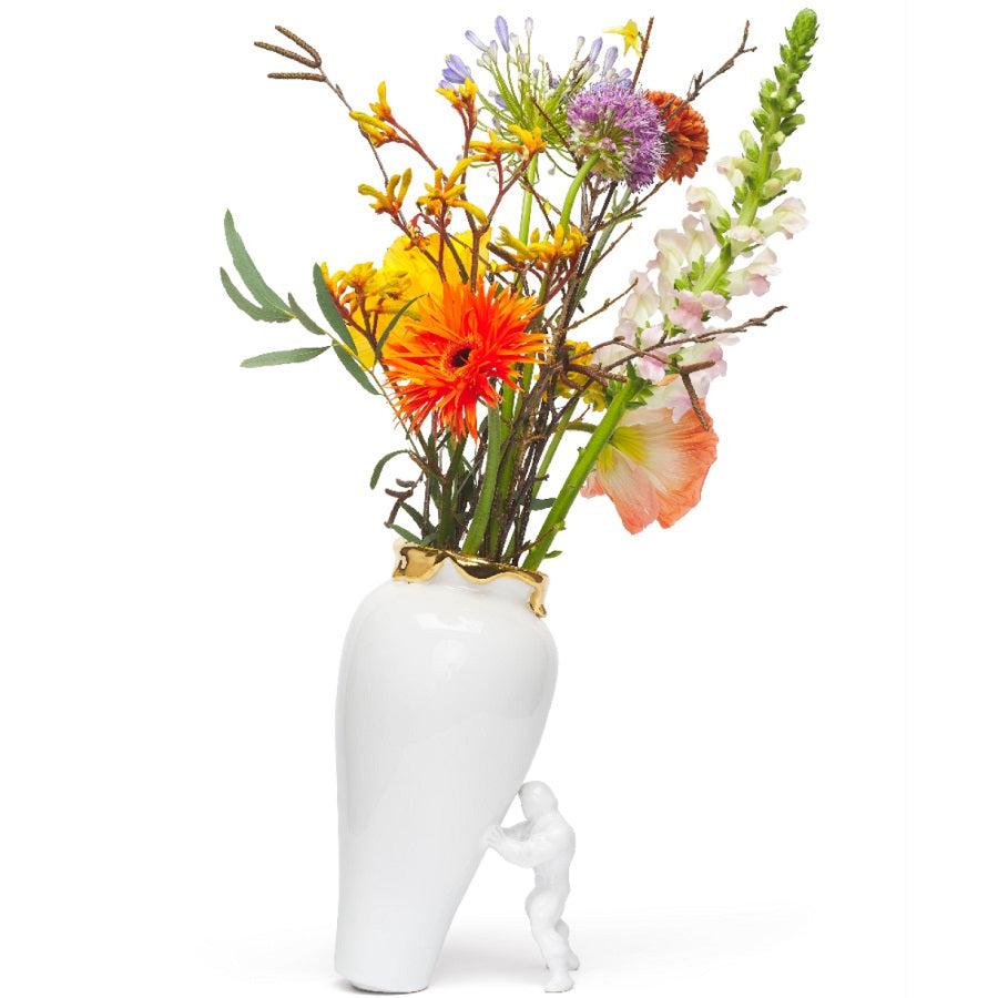 My Superhero Vaas - Wit Goud - Large