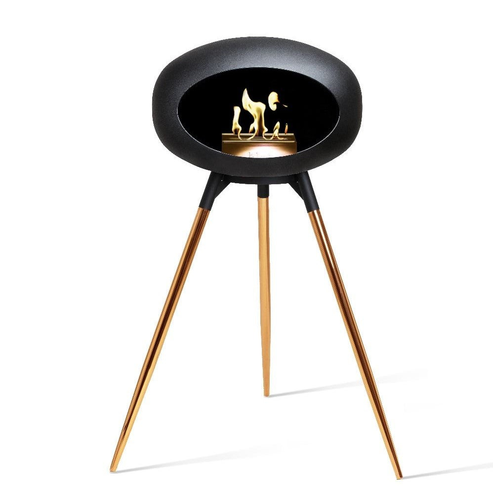 Le Feu Black Ground High - Rose gouden poten