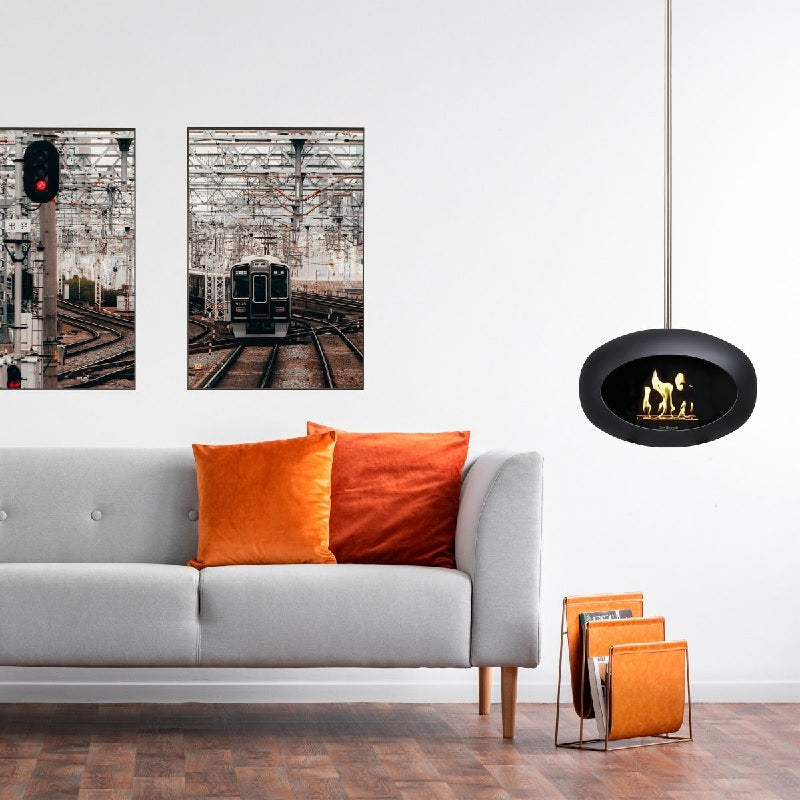 Le Feu Black Sky Haard Hangend 140 cm - RVS stang