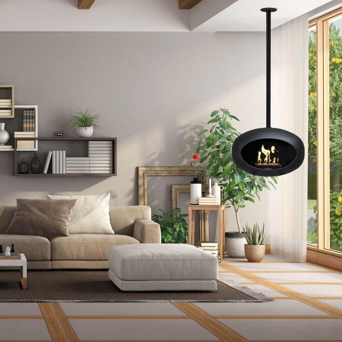 Le Feu Black Sky Haard Hangend 120 cm - Black stang