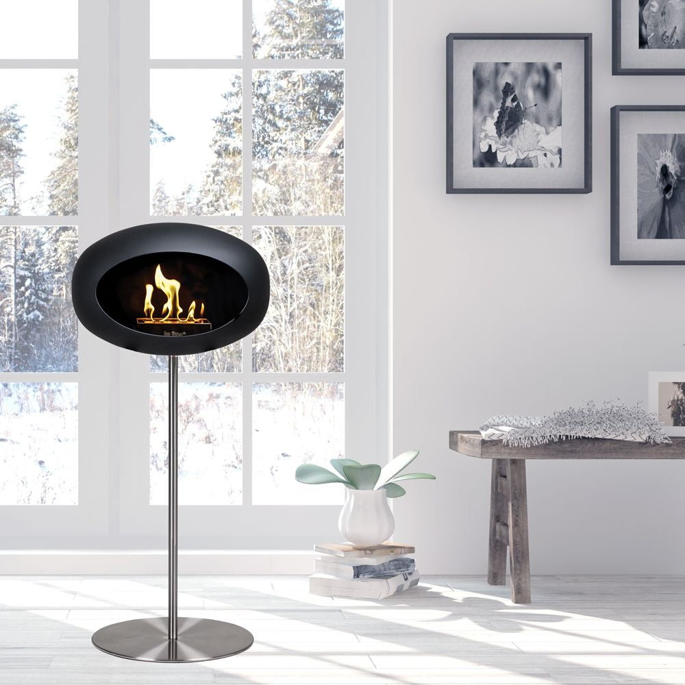 Le Feu Black Steel High Haard - RVS stang/voetplaat