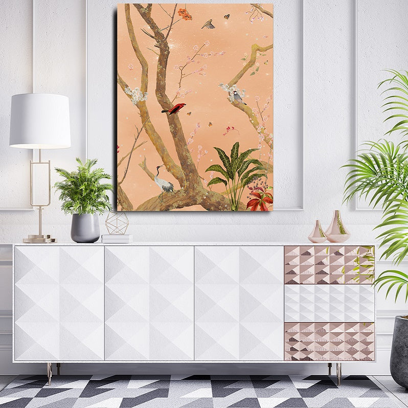 Behangpaneel 80*100 cm Mystic Garden Mandarin