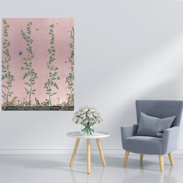 Behangpaneel 80*100 cm Chinois Pink