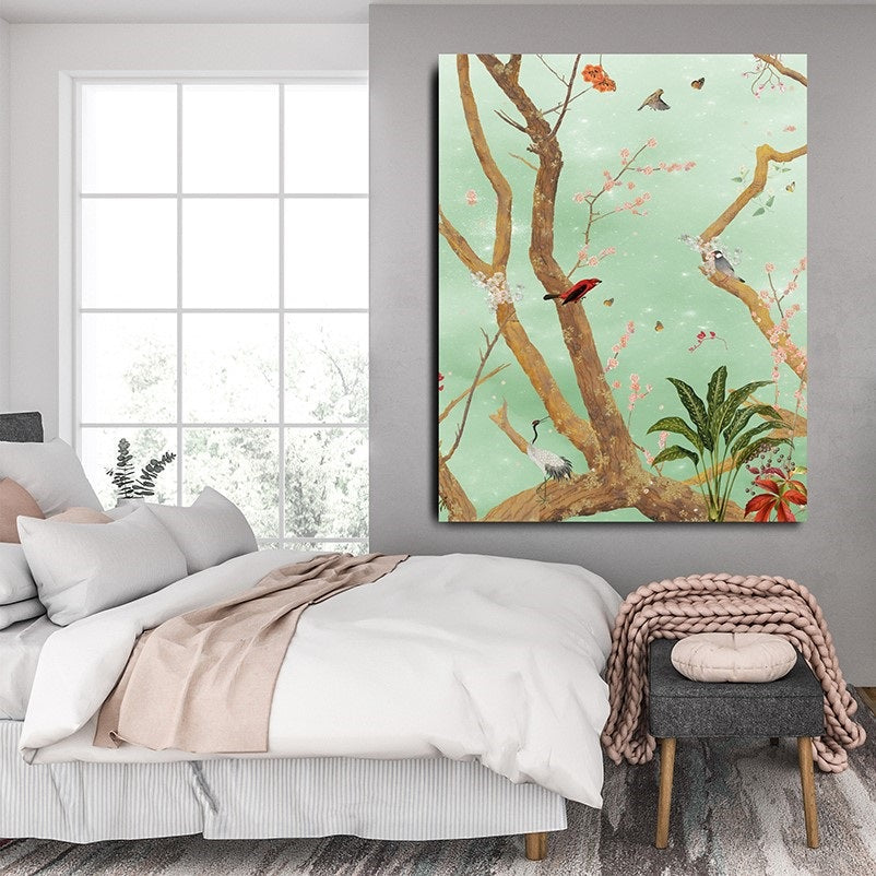 Behangpaneel 80*100 cm Mystic Garden Green