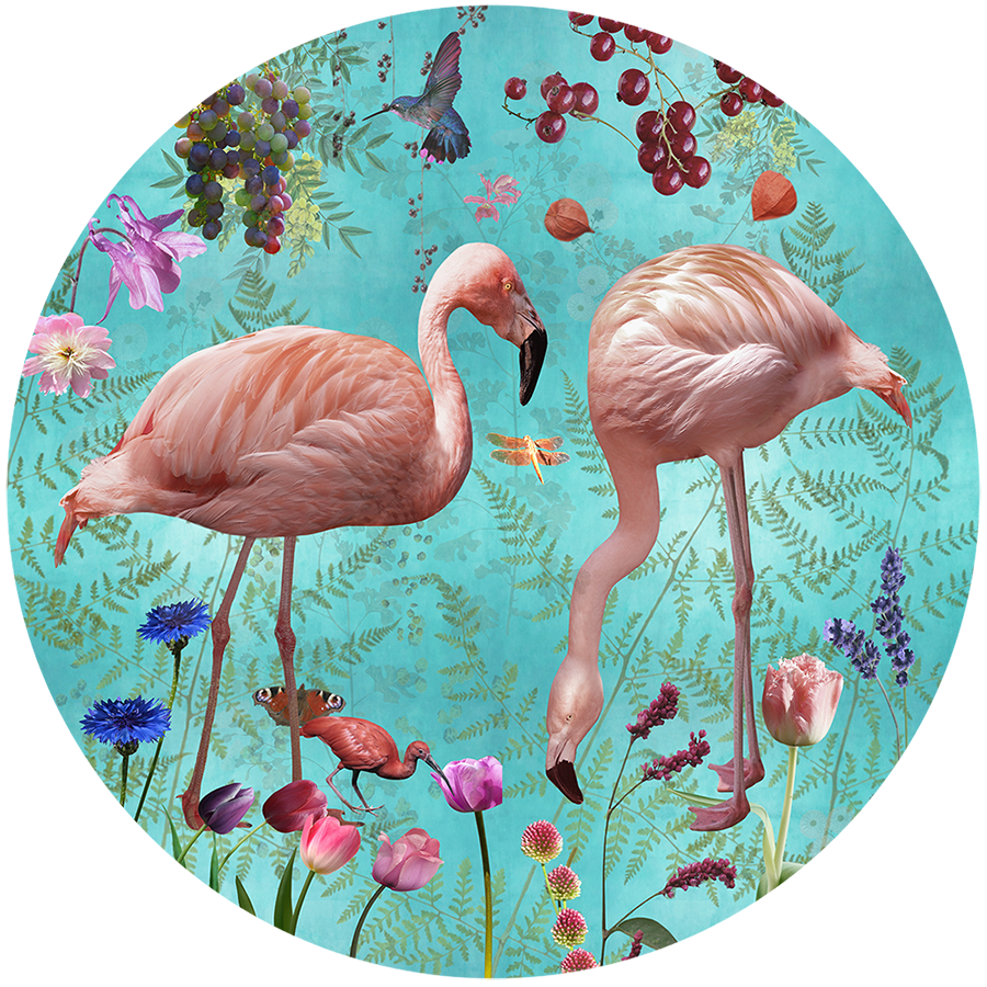 Behangcirkel Audubon ⌀ 100 cm Blue