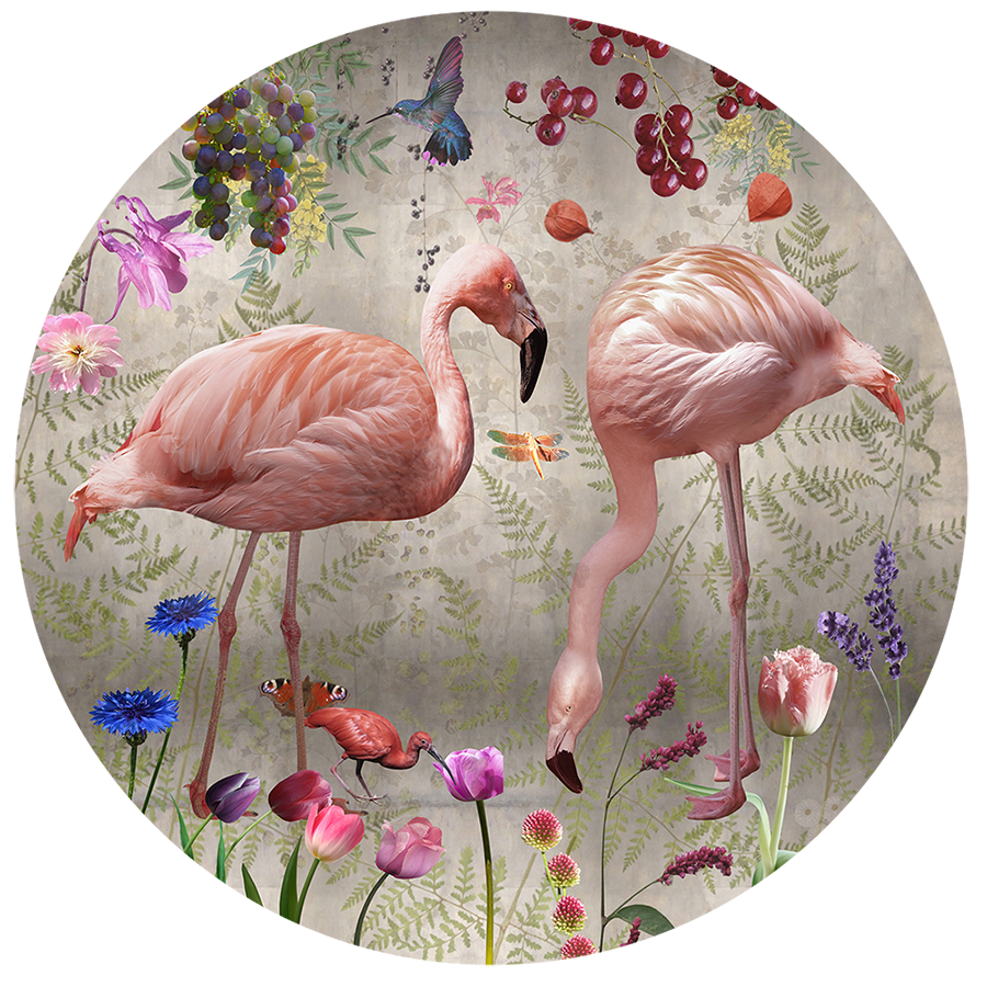 Behangcirkel Audubon ⌀ 130 cm Grey