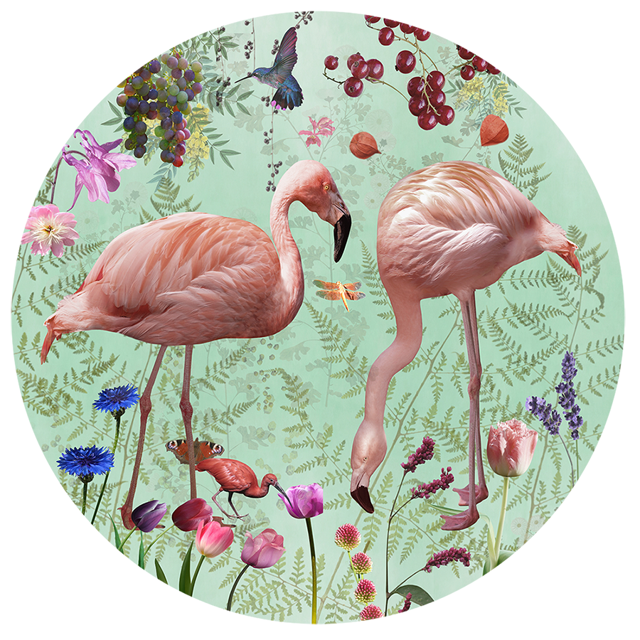 Behangcirkel Audubon ⌀ 130 cm Green