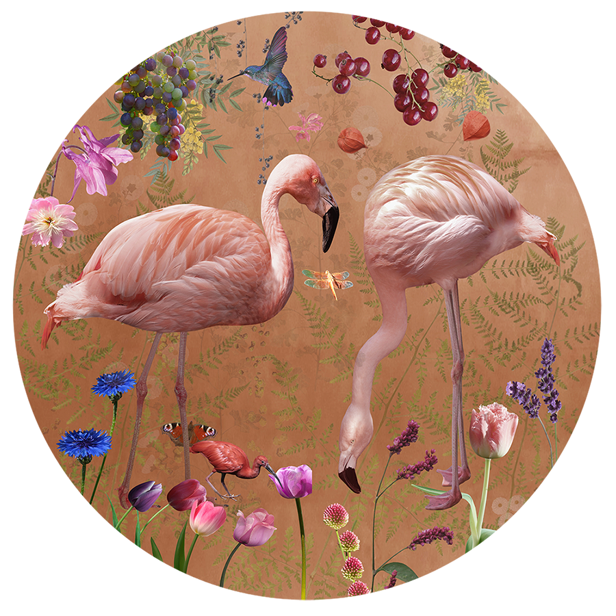 Behangcirkel Audubon ⌀ 100 Mandarin