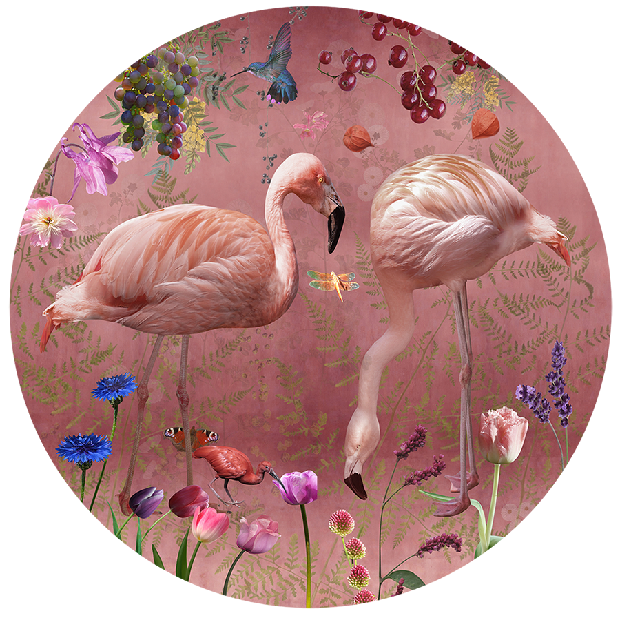 Behangcirkel Audubon ⌀ 100 cm Red