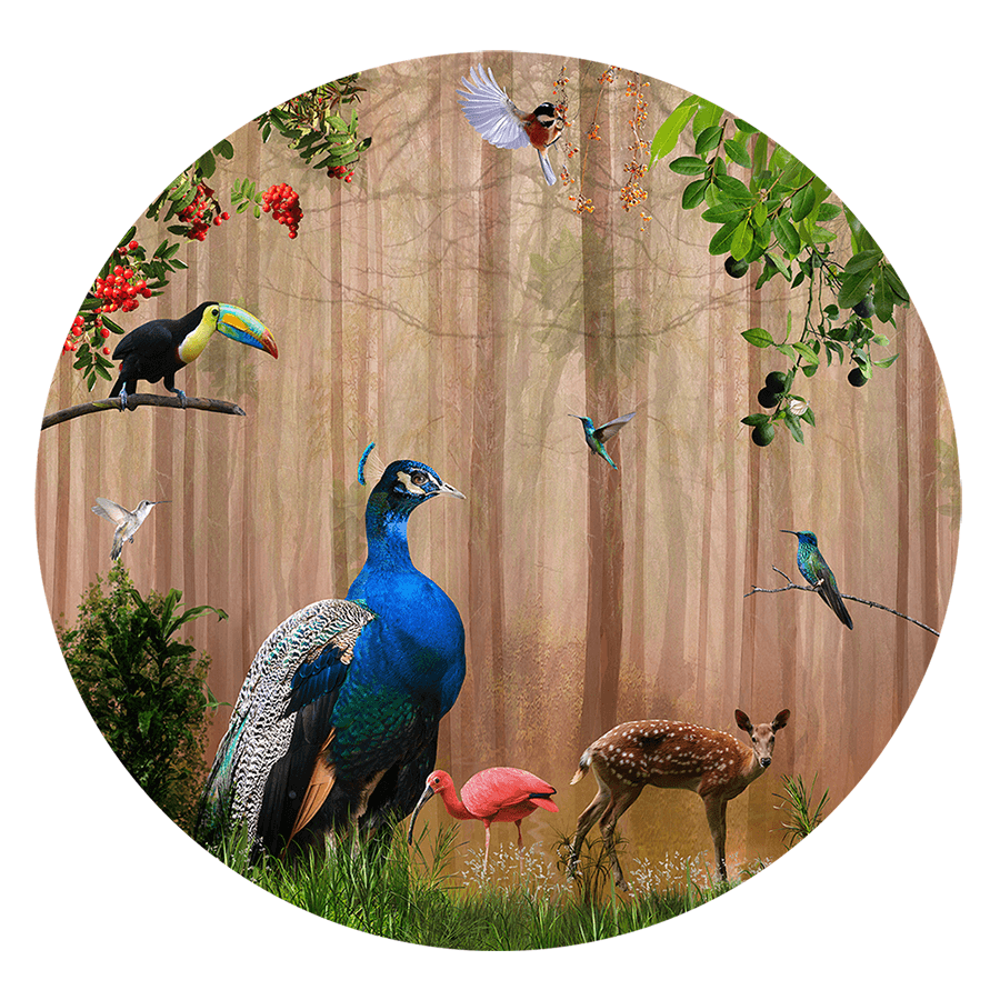 Behangcirkel The Party ⌀ 130 cm