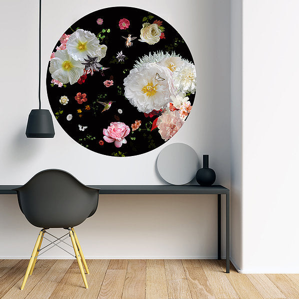 Behangcirkel Roses ⌀ 100 cm