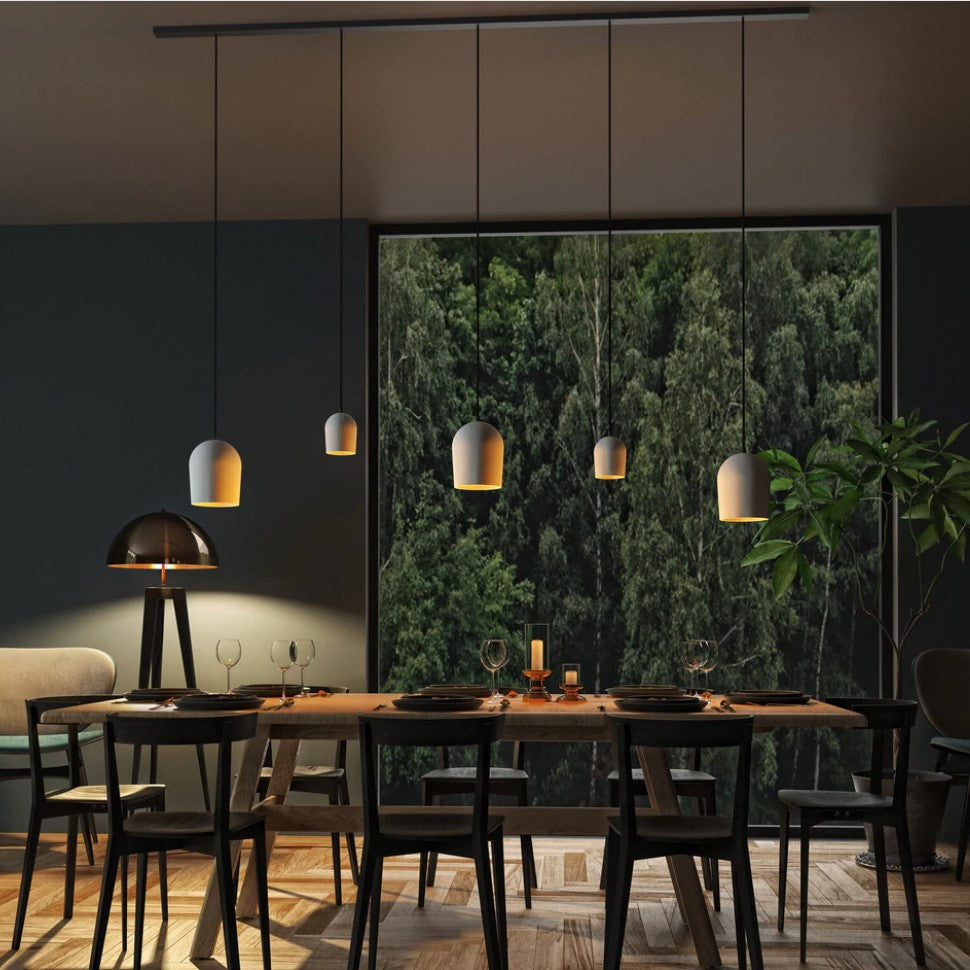 Archy Rail Set - 3 Medium + 2 Small White Hanglamp