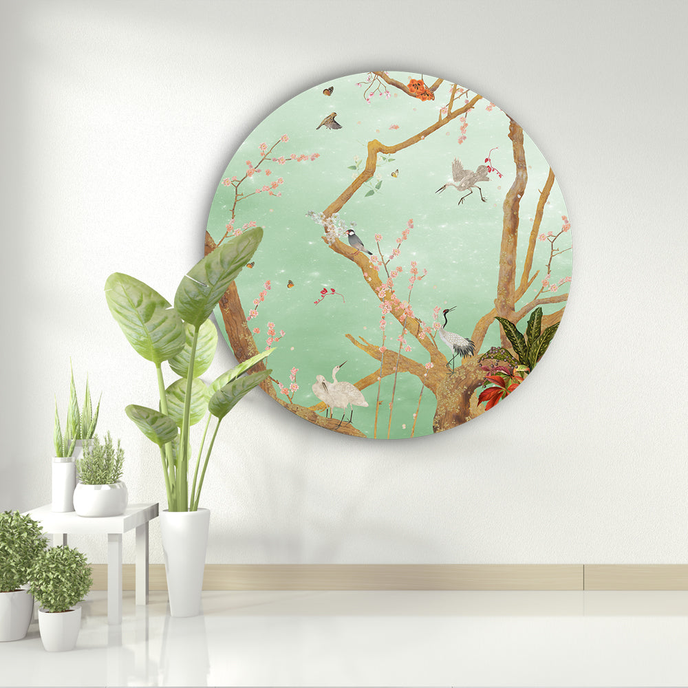 Behangcirkel ⌀ 100 cm Mystic Garden Green