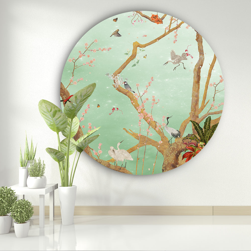 Behangcirkel ⌀ 130 cm Mystic Garden Green