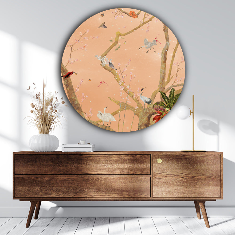 Behangcirkel ⌀ 130 cm Mystic Garden Mandarin