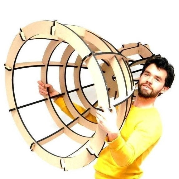 No.19XXL industrielamp MDF 90cm by Olaf Weller