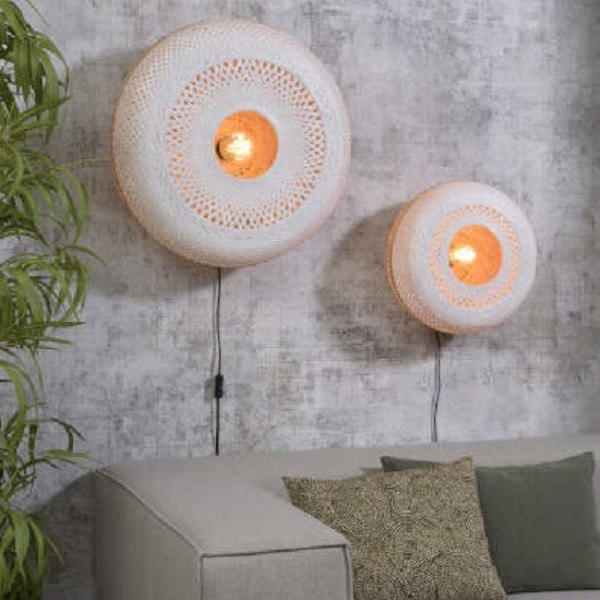 Palawan - Wandlamp - 40cm naturel_wit M