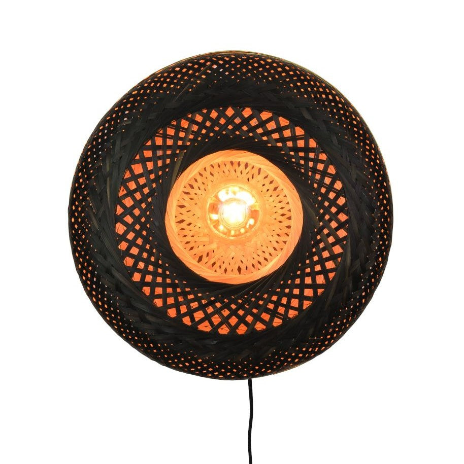 Palawan - Wandlamp - 40cm naturel_zwart M
