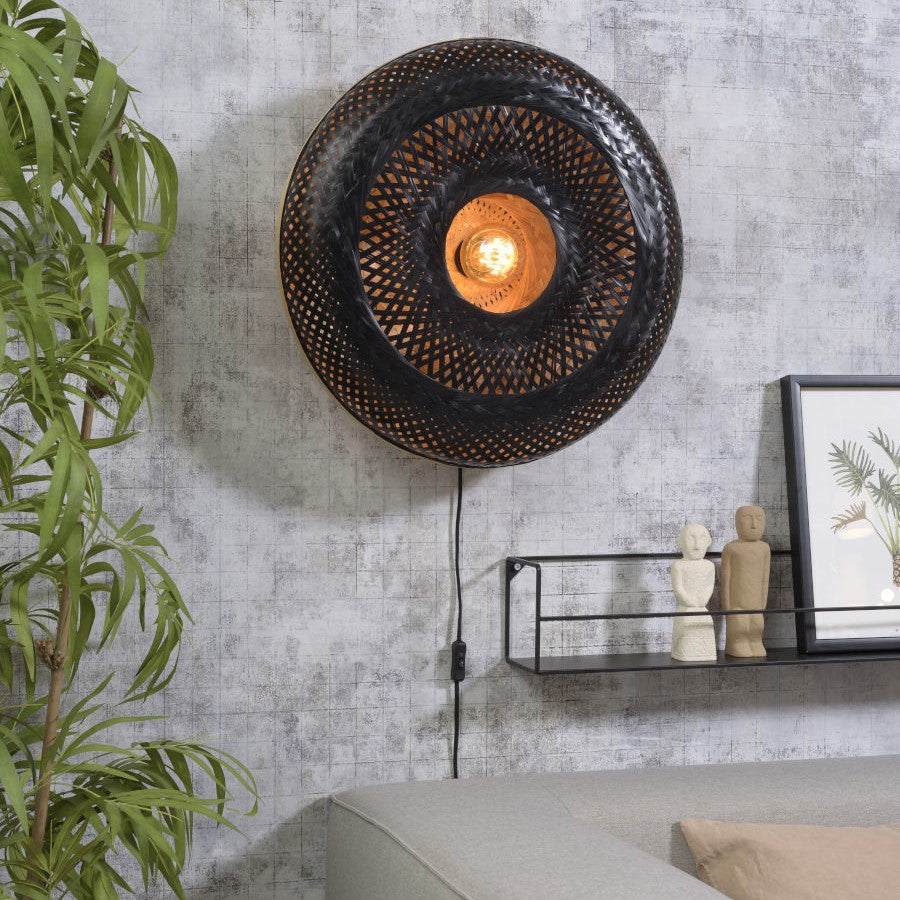 Palawan - Wandlamp - 60cm naturel_zwart L