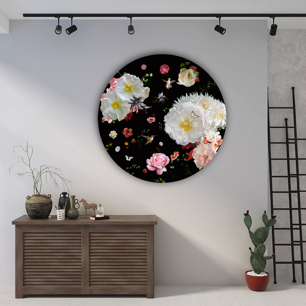 Behangcirkel Roses ⌀ 100 cm