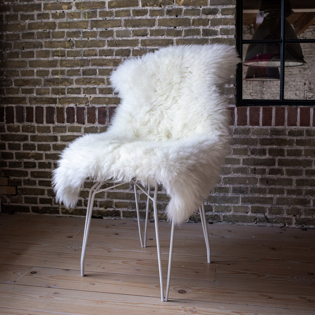 Wit Naturel Texels Schapenvacht 90-100cm