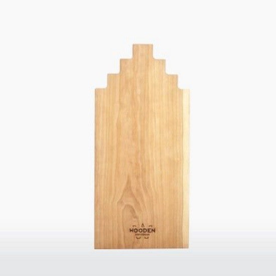 Serveerplank Grachtenpand Kers